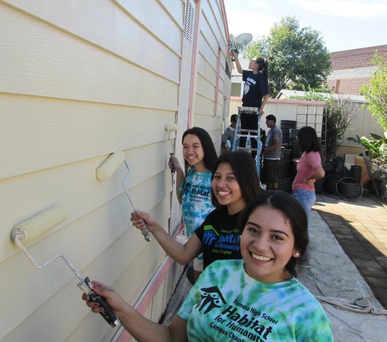 Ramona High School and Riverside Lions Help Landscape! - Habitat for
