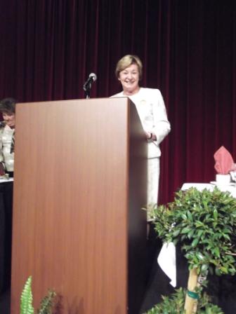9-15-11: Karin Roberts at the podium