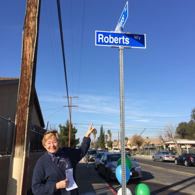 The cul-de-sac was named after HFHR Executive Director Emeritus, Karin Roberts.