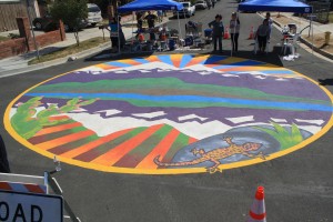 From dawn until dusk, the neighbors worked together to create this beautiful depiction of Jurupa Valley. 